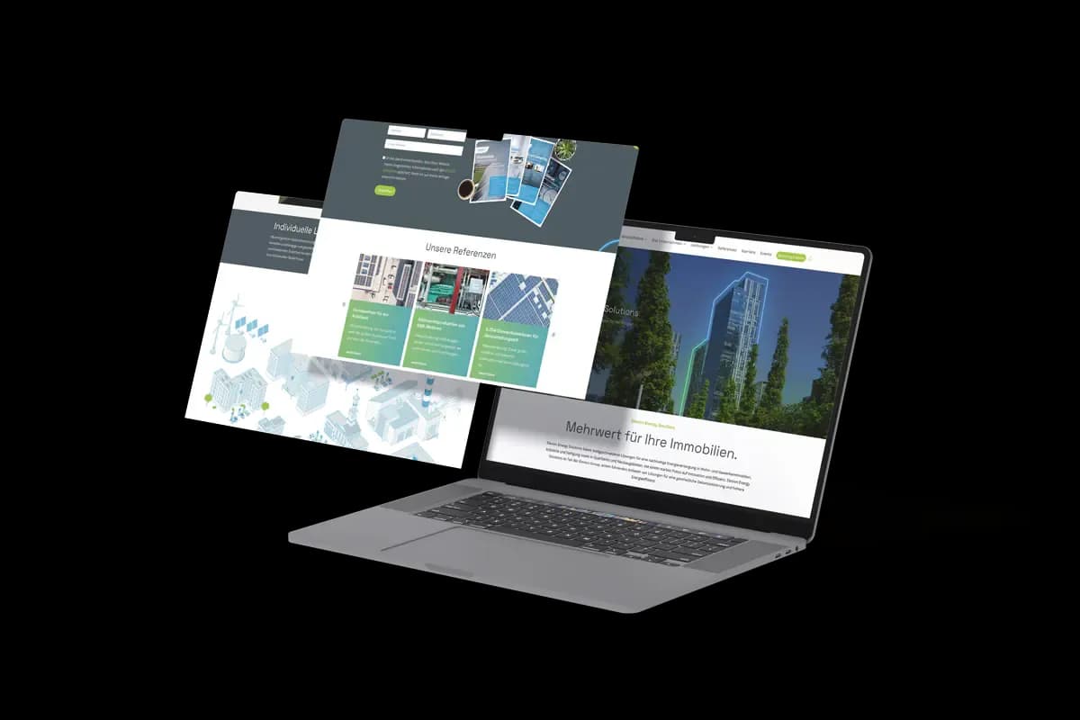 Responsive Website-Mockups von ELEVION Energy Solutions